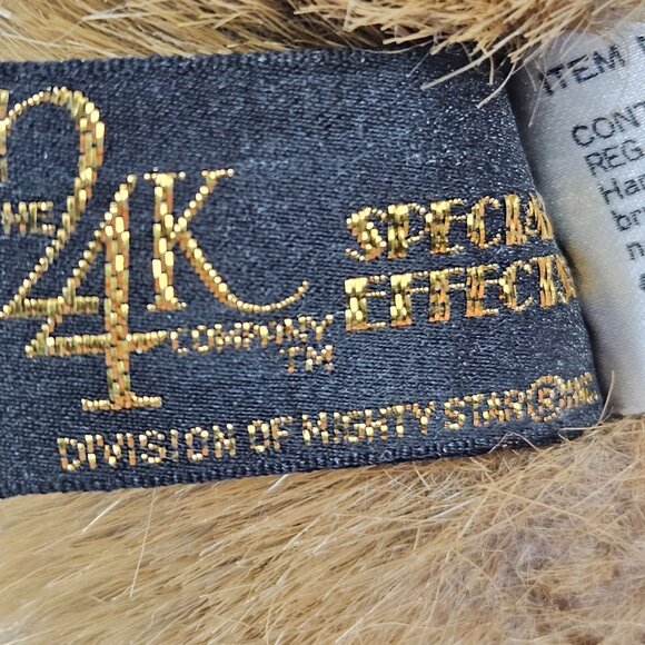 Vintage 24K Mighty Star Brown Plush Bear Red Plaid Bow 12 in Stuffed Animal - Picture 7 of 9